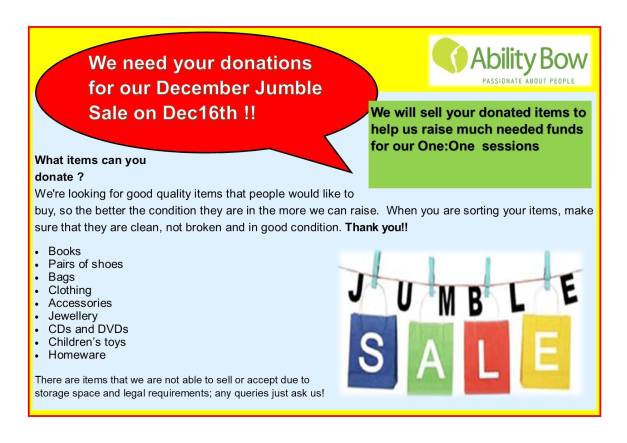 December Jumble Sale